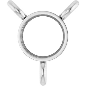 14K gold round bezel necklace setting for 3mm to 5mm stone