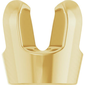 Solid base 14K gold round gemstone ring mounting