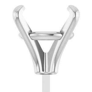 14K gold 11mm round 4 prong peg setting
