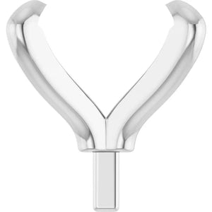 Rose gold ring head mounting for emerald cut gemstone