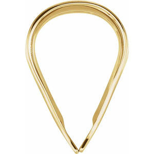 14K solid gold jewelry pinch bail finding