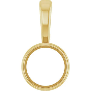 14K gold round 4 prong basket setting for diamond