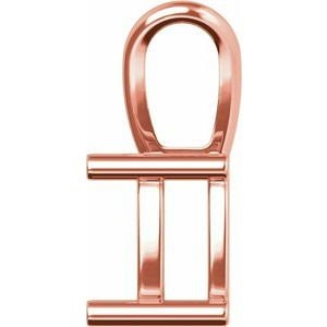 14K Gold Cushion 4-Prong Pendant Mounting Available in 5x5mm - 8x8mm