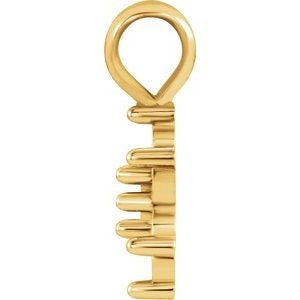 14K Gold Round 7-Stone Cluster Pendant Available in 1.7MM - 4.1MM