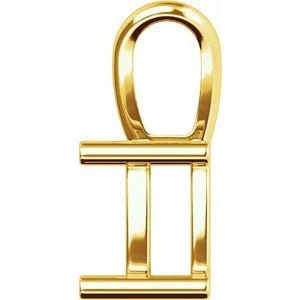 14K Gold Cushion 4-Prong Pendant Mounting Available in 5x5mm - 8x8mm