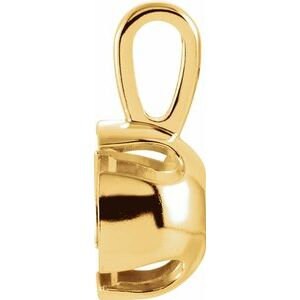 14K Gold Round Solitaire Bezel-Set Pendant Mounting Available in 3mm - 8mm