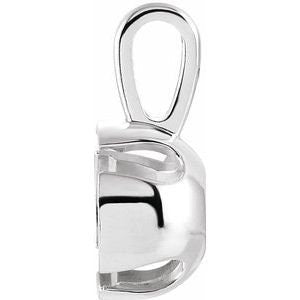 14K Gold Round Solitaire Bezel-Set Pendant Mounting Available in 3mm - 8mm