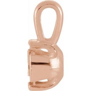 14K Gold Round Solitaire Bezel-Set Pendant Mounting Available in 3mm - 8mm