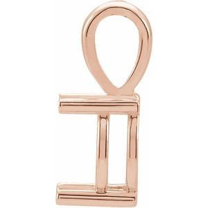 14K Gold Oval 4-Prong Cabochon Pendant Mounting Available in 5x3mm - 12x10mm