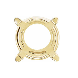14K Gold Round 4-Prong Basket Setting Available in 2.5mm - 22mm