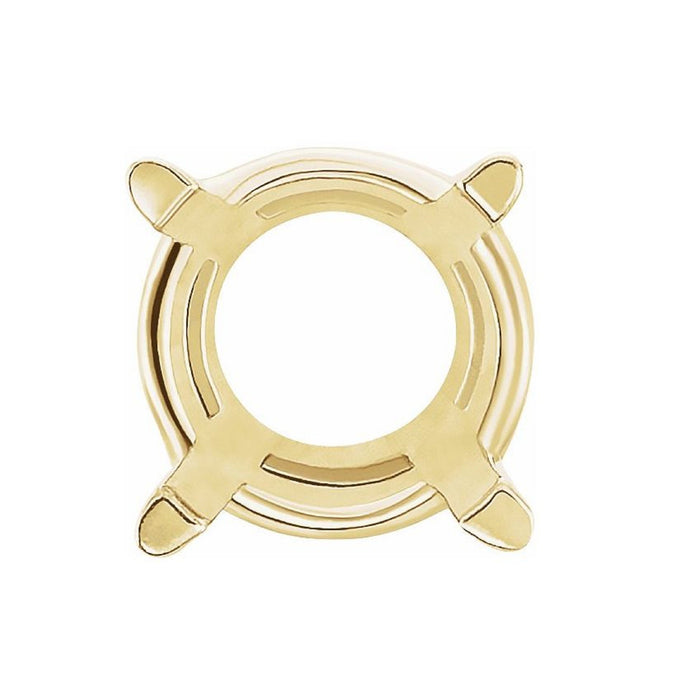 14K Gold Round 4-Prong Basket Setting Available in 2.5mm - 22mm