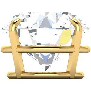 14K Gold Round 4-Prong Basket Setting Available in 2.5mm - 22mm