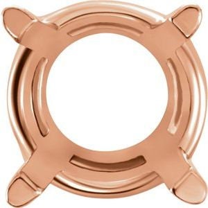 14K Gold Round 4-Prong Basket Setting Available in 2.5mm - 22mm