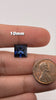 Synthetic Square Princess Cut Swiss Made Blue Sapphire Available in 2MM-10MM