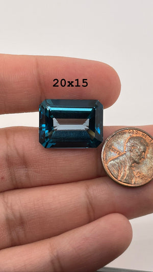 London Blue Topaz Emerald Cut