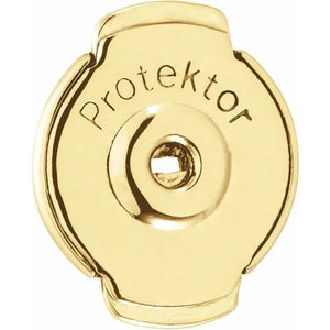 14K Gold Protektor Safety Earring Backs PAD OD 6.2mm