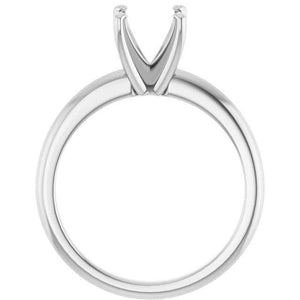 14K Gold Round Solitaire Engagement Ring Mounting Available in 4.1mm - 12mm