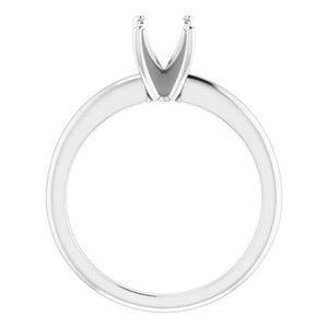 14K Gold Square Solitaire Engagement Ring Mounting Available in 3x3mm - 10x10mm