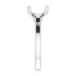 14K Gold Round Solitaire Engagement Ring Mounting Available in 4.1mm - 12mm