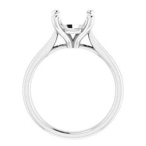 14K Gold Round Solitaire Engagement Ring Mounting Available in 4.1mm - 12mm