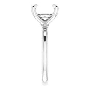 14K Gold Round Solitaire Engagement Ring Mounting Available in 4.1mm - 12mm