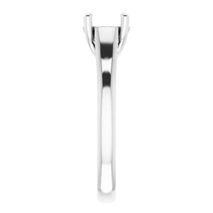 14K Gold Round Solitaire Engagement Ring Mounting Available in 4.1mm - 12mm