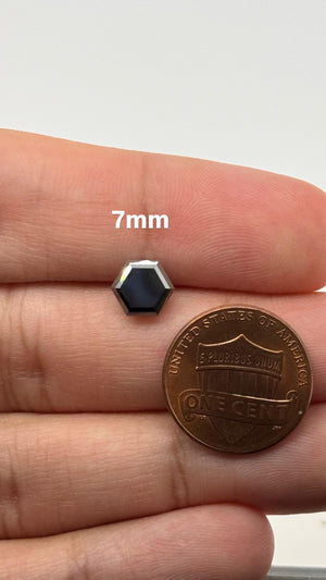 Natural Hexagon Shape Black Diamond AAA Quality Available in 5.5x5.5MM- 7x7MM - GIA Quality Assurance Report
