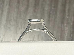 14K Gold Emerald Bezel Solitaire Engagement Ring Mounting Available in 6x4mm - 10x8mm