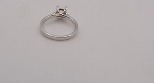 14K Gold Oval Solitaire Engagement Ring Mounting Available in 6x4mm - 12x10mm