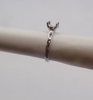 14K Gold Oval Solitaire Engagement Ring Mounting Available in 6x4mm - 12x10mm