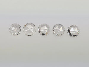 natural rose cut white diamond round loose stone
