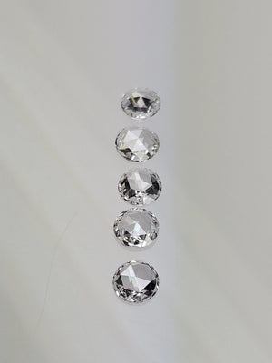 Natural White Diamond Rose Cut Flat Back | VS–SI1 Quality Round Loose Diamond | 1.4mm–7mm Rose Cut Diamond for Jewelry, Ring, Pendant