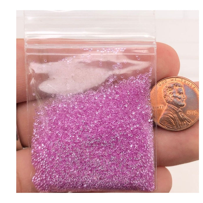 Loose Pink Sapphires Small Round Parcels Each Size From 0.80MM to 1.60MM
