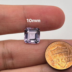 Loose Rose Amethyst Asscher Cut Gemstone Available in 6mm - 10mm