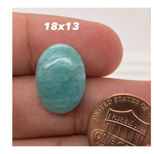 Natural Amazonite Oval Cabs AAA Quality Available in 8.0x6.0MM - 25.0x18.0MM (5pcs Parcel)