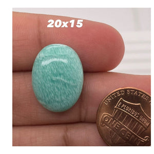 Natural Amazonite Oval Cabs AAA Quality Available in 8.0x6.0MM - 25.0x18.0MM (5pcs Parcel)