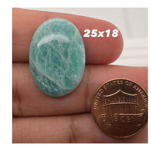 Natural Amazonite Oval Cabs AAA Quality Available in 8.0x6.0MM - 25.0x18.0MM (5pcs Parcel)