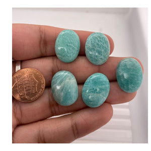 Natural Amazonite Oval Cabs AAA Quality Available in 8.0x6.0MM - 25.0x18.0MM (5pcs Parcel)