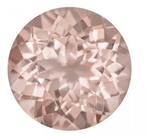 Synthetic YAG Morganite Round Cut Gemstone | Peach Pink Loose Stone 5–10mm AAA | Engagement Ring, Jewelry Making