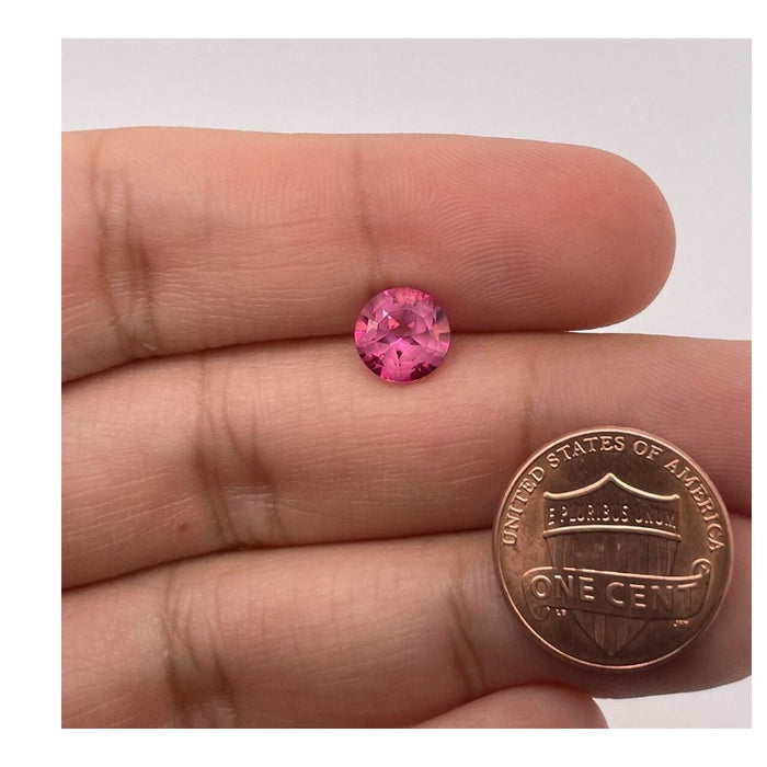Natural Round Texas Star Cut Mystic -Pure Pink Topaz AAA Loose Gemstone Available in 8mm - 9mm