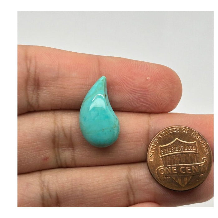 Natural Turquoise Loose Raindrop Gemstone Bead 21x10x7mm - Jewelry Making Supplies