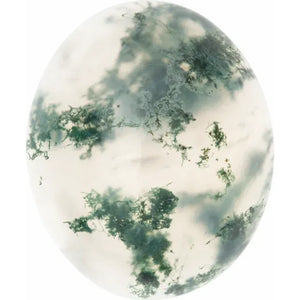 Moss Agate Oval Cabochon Gemstone 8x6mm–16x12mm | Natural Green Moss Agate Loose Stone for Jewelry Making, Healing & Wire Wrapping