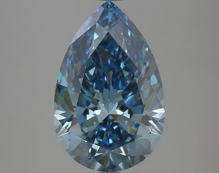 Lab Grown Fancy Vivid Blue Diamond – Pear Cut, IGI Certified, VS1 Clarity, Excellent Cut – 2ct to 3ct Loose Diamond for Rings & Jewelry