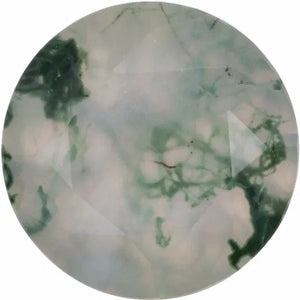Natural Moss Agate Loose Gemstone - Round Cut 5mm-10mm for Jewelry Crafting