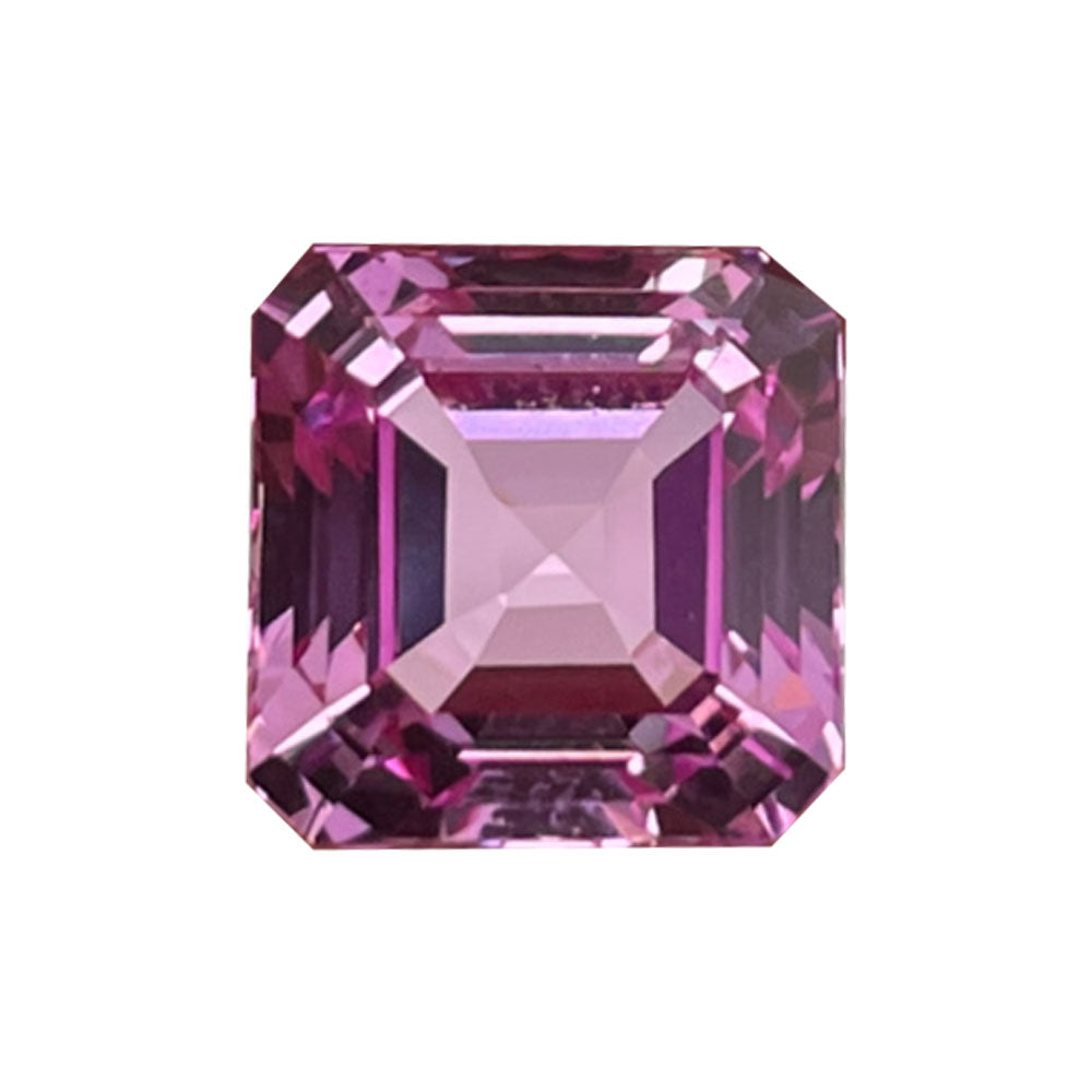 Synthetic Pink Sapphire Asscher Cut