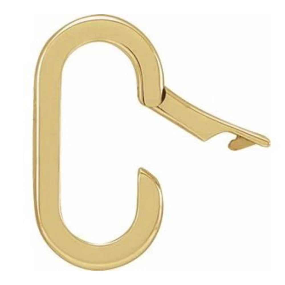 14K Gold Enhancer Bail Push clasp connectors Available in Large/ Small ...