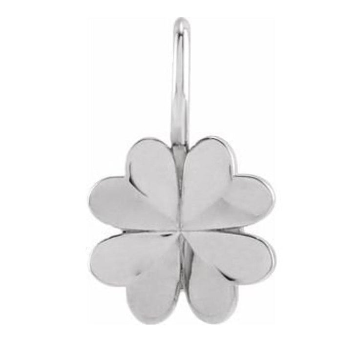 14K Gold Four Leaf Clover Pendant Available in White / Yellow / Rose / Sterling silver Metal