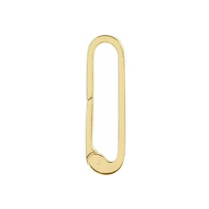 14K Gold Hinged Push Clasp Circle Bail Connectors Available in Large / Medium / Small Sizes