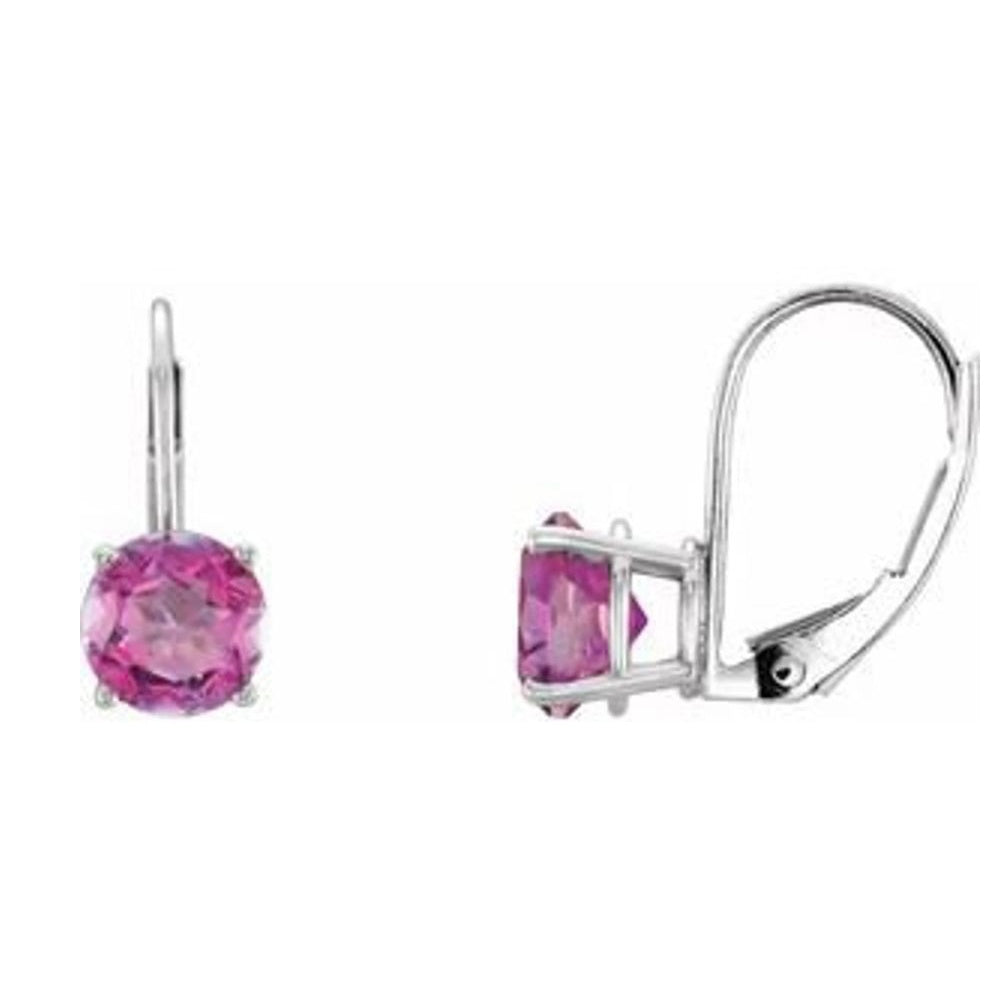 14K Gold Round Lever Back Earring Mounting Available in 3mm 8mm