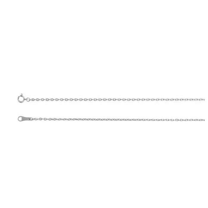 18K / 10K Gold 1.7 mm Solid Cable Chain with Spring Ring Available in 16 Inches - 20 Inches
